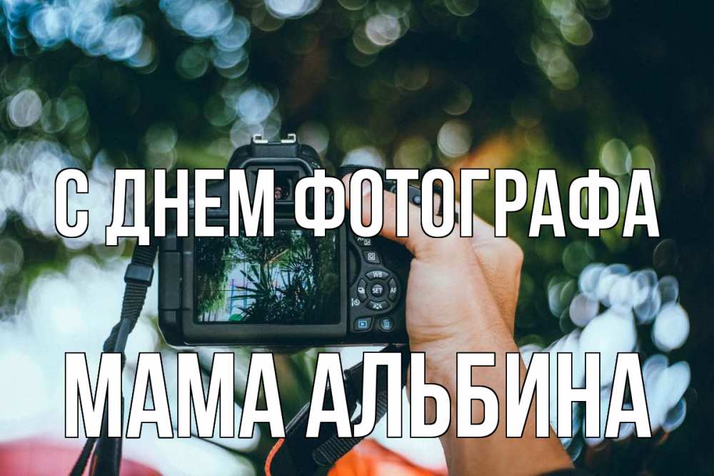 Открытка на каждый день с именем, Мама-Альбина С днем фотографа с днем фотографа Прикольная открытка с пожеланием онлайн скачать бесплатно 