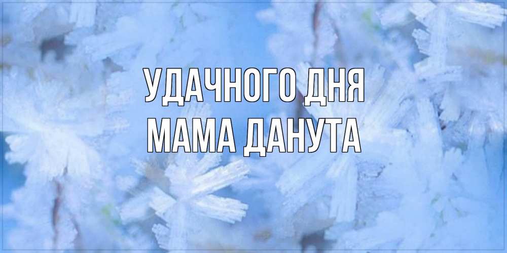 Открытка на каждый день с именем, Мама-Данута Удачного дня открытка на зимний день Прикольная открытка с пожеланием онлайн скачать бесплатно 