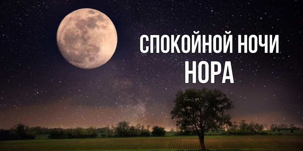 Открытка на каждый день с именем, Нора Спокойной ночи ночные открытки с луной Прикольная открытка с пожеланием онлайн скачать бесплатно 