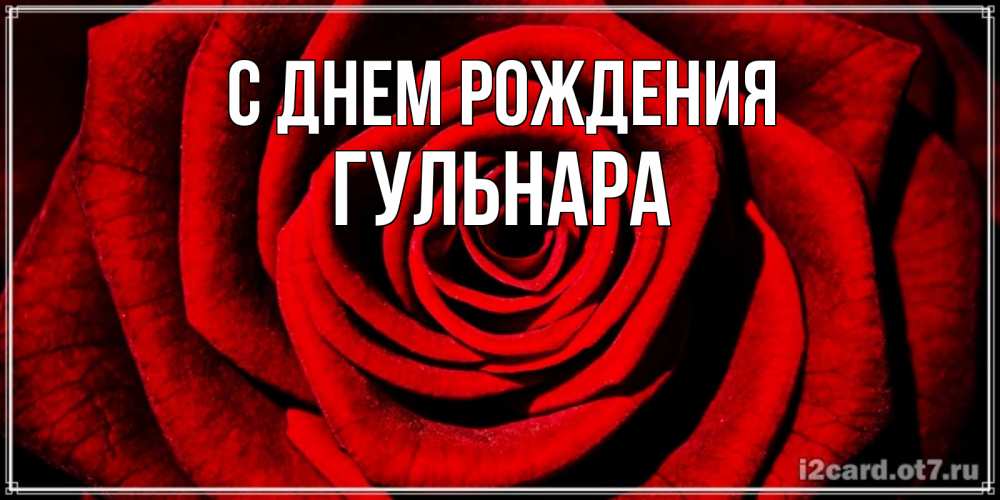 Открытка на каждый день с именем, Гульнара С днем рождения алая роза Прикольная открытка с пожеланием онлайн скачать бесплатно 
