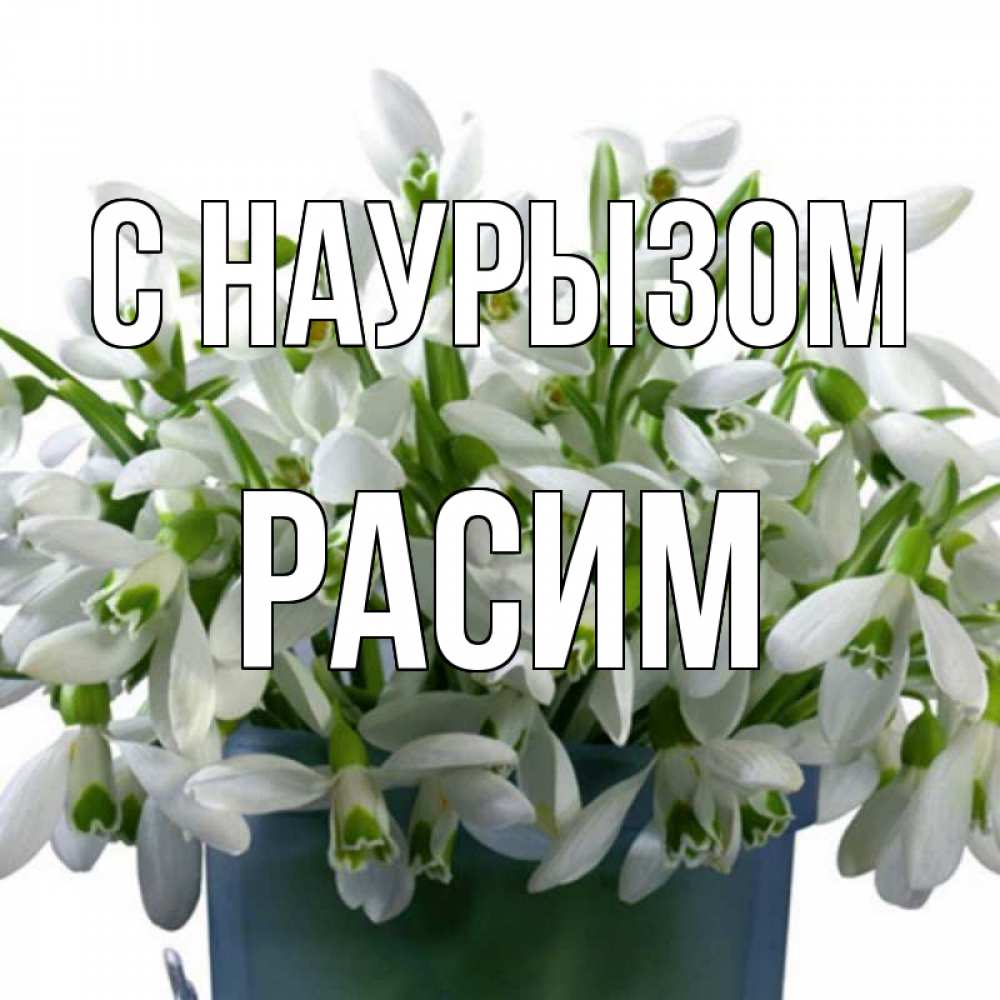 Открытка на каждый день с именем, Расим С наурызом цветы к наурызу новый год в Казахстане Прикольная открытка с пожеланием онлайн скачать бесплатно 