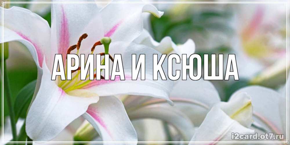 Картинка  с именем , Арина и Ксюша