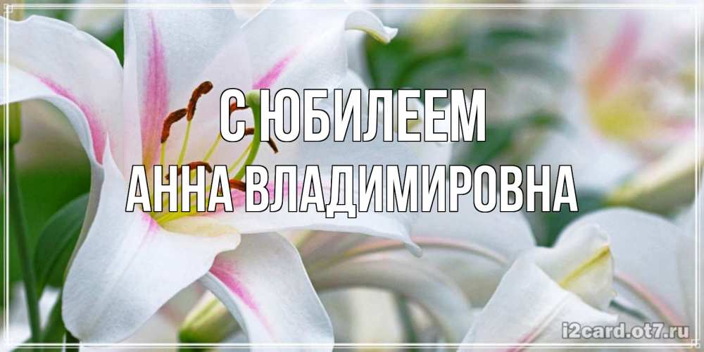 Картинка С юбилеем, Анна Владимировна