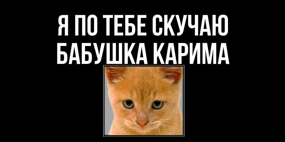 Открытка на каждый день с именем, Бабушка-Карима Я по тебе скучаю открытки рыжий котенок скучает по тебе Прикольная открытка с пожеланием онлайн скачать бесплатно 