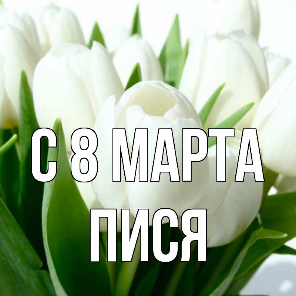 Пися Открытка с именем Пися С 8 МАРТА картинки. Открытки на каждый день с  именами и пожеланиями.