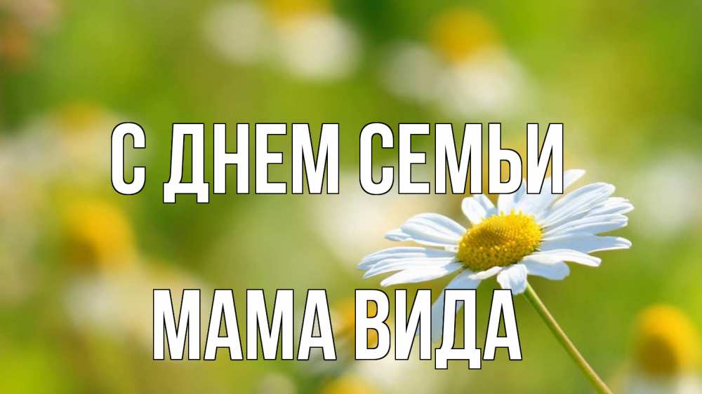 Открытка на каждый день с именем, Мама-Вида С днем семьи с днем семьи  1 Прикольная открытка с пожеланием онлайн скачать бесплатно 