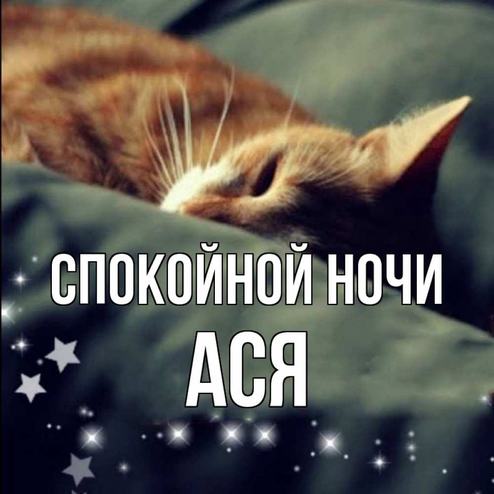 Открытка на каждый день с именем, Ася Спокойной ночи кроватка Прикольная открытка с пожеланием онлайн скачать бесплатно 