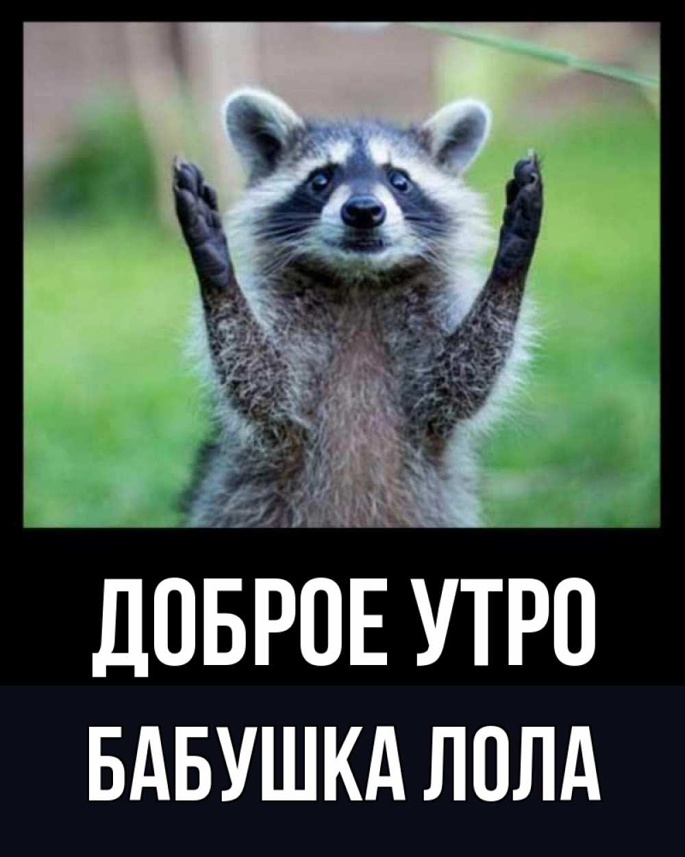 Открытка на каждый день с именем, Бабушка-Лола Доброе утро хорошее настроение утречком Прикольная открытка с пожеланием онлайн скачать бесплатно 