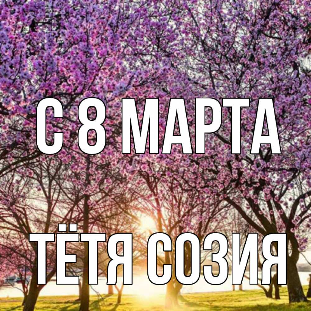 Открытка на каждый день с именем, Тётя-Созия С 8 МАРТА международный женский день Прикольная открытка с пожеланием онлайн скачать бесплатно 