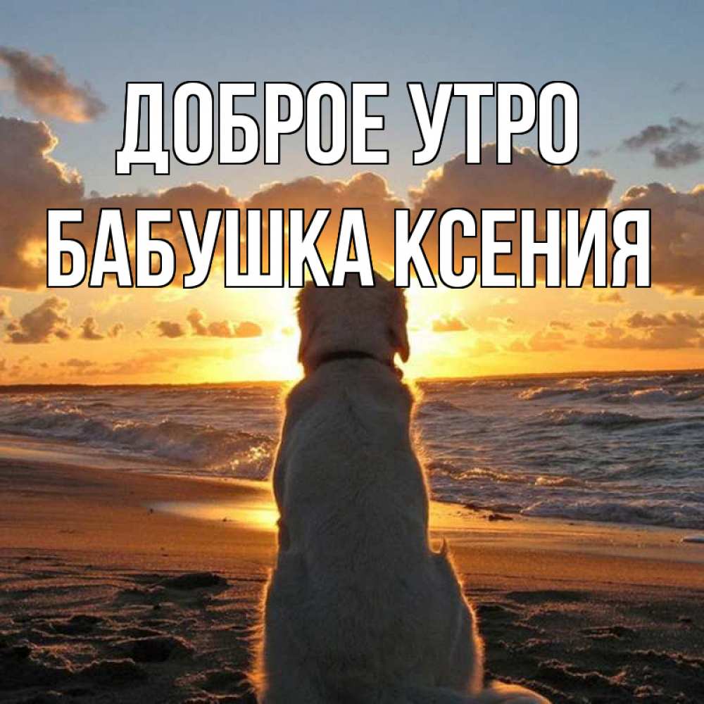 Открытка на каждый день с именем, Бабушка-Ксения Доброе утро восход солнца Прикольная открытка с пожеланием онлайн скачать бесплатно 
