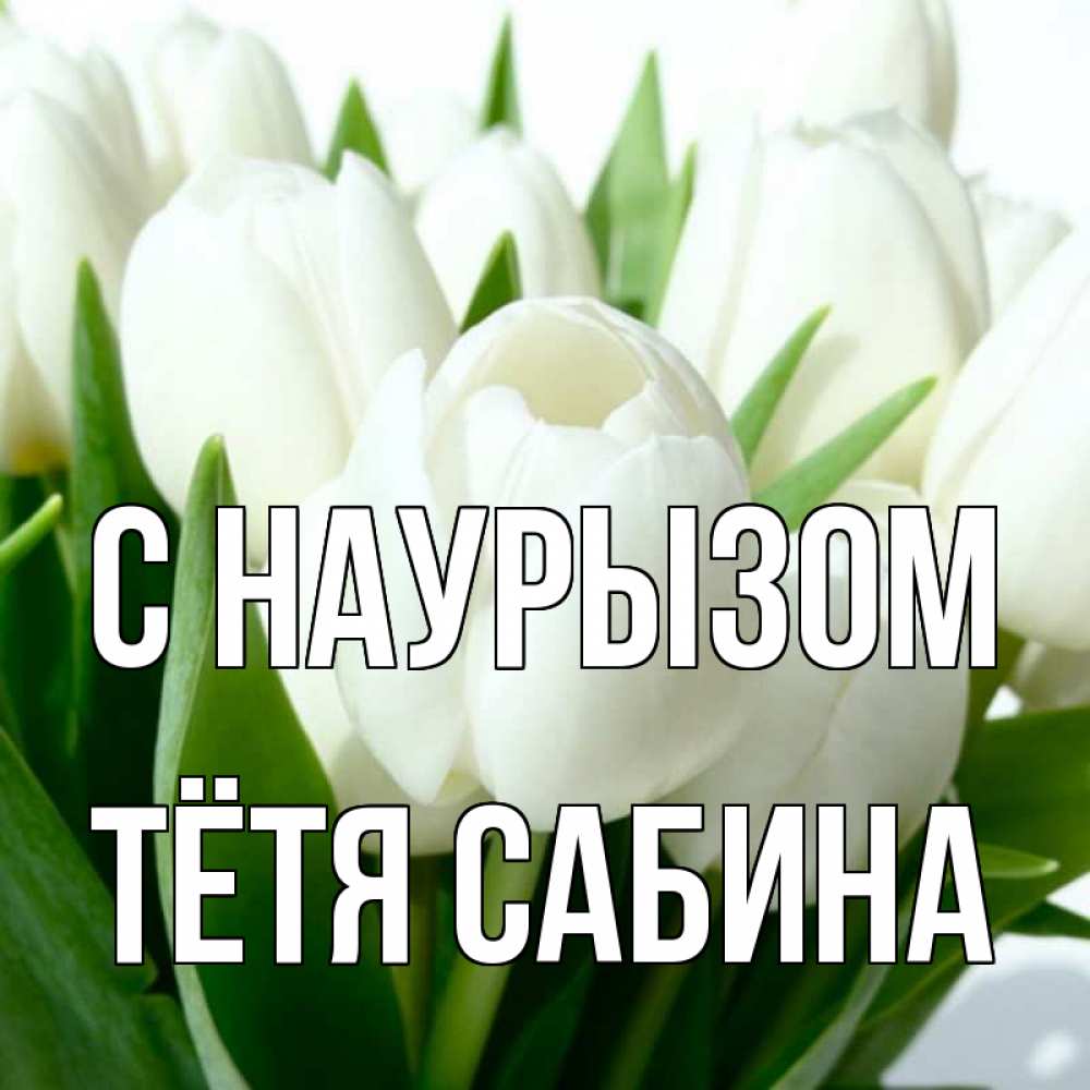 Открытка на каждый день с именем, Тётя-Сабина С наурызом цветы Прикольная открытка с пожеланием онлайн скачать бесплатно 
