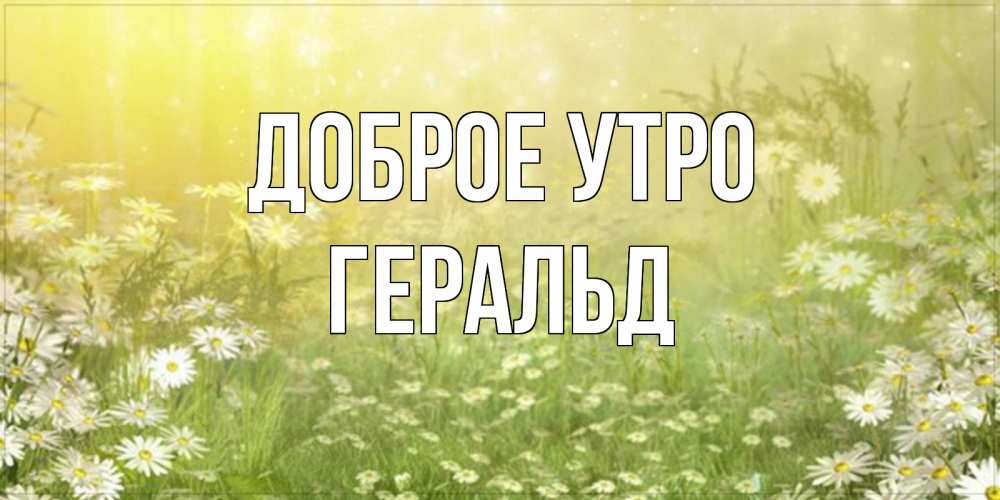 Открытка на каждый день с именем, Геральд Доброе утро доброе утро Прикольная открытка с пожеланием онлайн скачать бесплатно 
