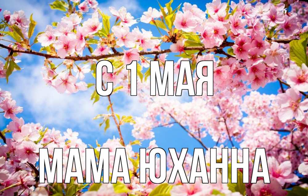 Открытка на каждый день с именем, Мама-Юханна С 1 мая С 1 мая Прикольная открытка с пожеланием онлайн скачать бесплатно 