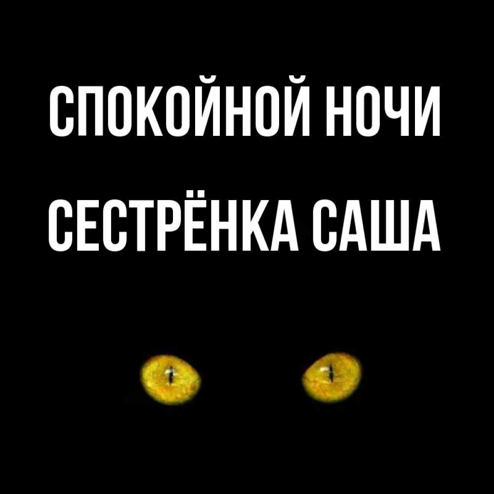 Открытка на каждый день с именем, Сестрёнка-Саша Спокойной ночи сладких снов бесстрашный мой дружочек Прикольная открытка с пожеланием онлайн скачать бесплатно 
