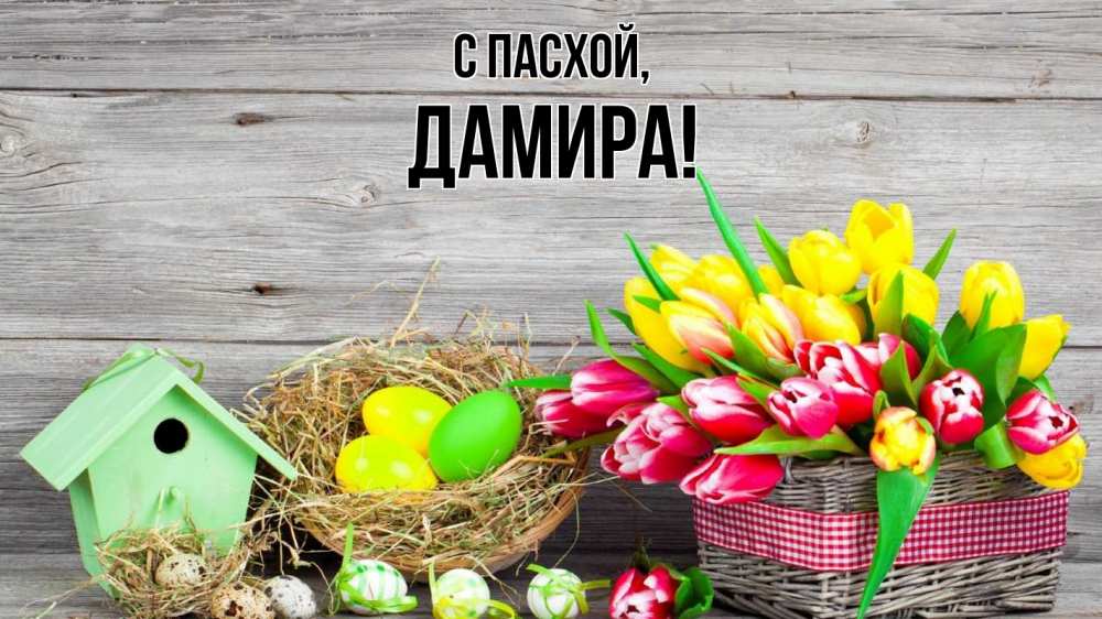 Открытка на каждый день с именем, Дамира С пасхой пасха Прикольная открытка с пожеланием онлайн скачать бесплатно 