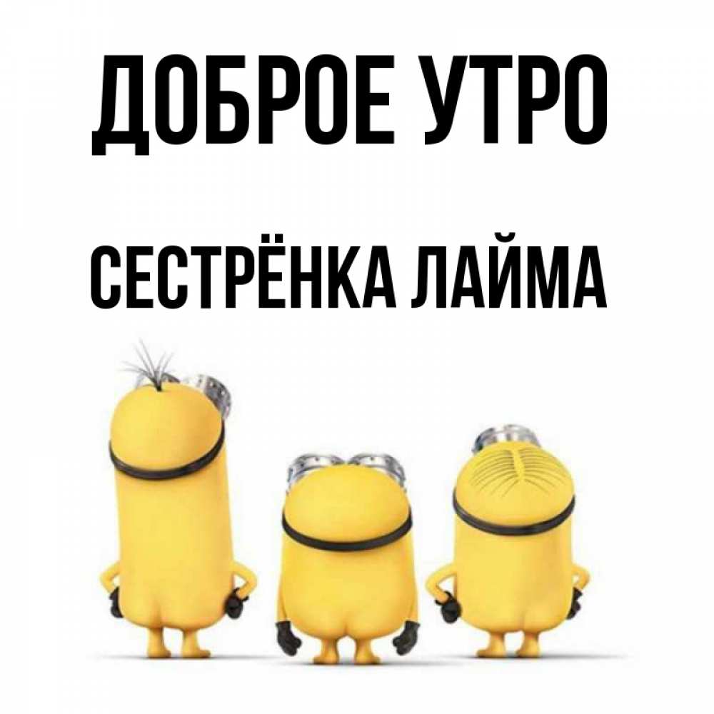 Открытка на каждый день с именем, Сестрёнка-Лайма Доброе утро подписать открытку онлайн бесплатно Прикольная открытка с пожеланием онлайн скачать бесплатно 