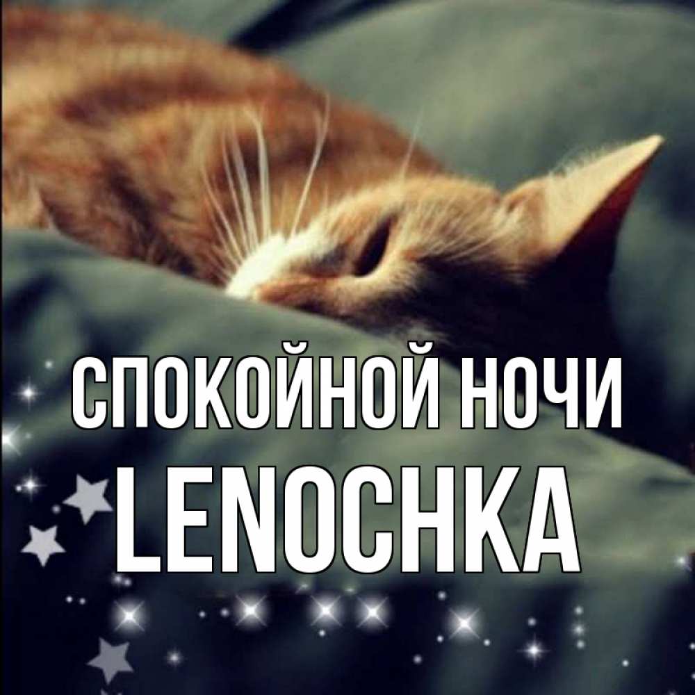Открытка с именем, Lenochka, Спокойной ночи