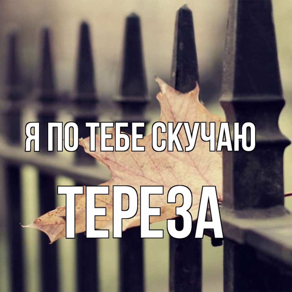 Открытка на каждый день с именем, Тереза Я по тебе скучаю очень скучно Прикольная открытка с пожеланием онлайн скачать бесплатно 