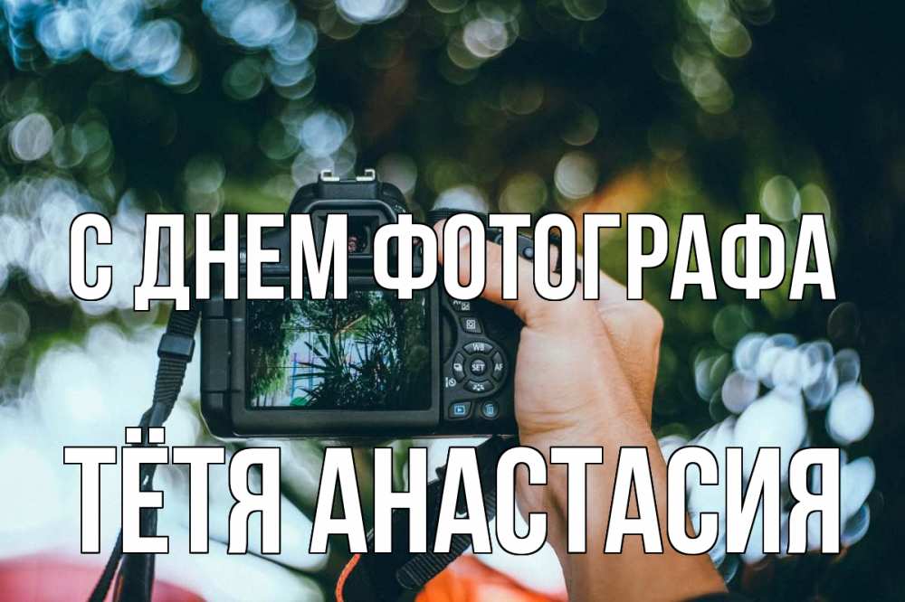 Открытка на каждый день с именем, Тётя-Анастасия С днем фотографа с днем фотографа Прикольная открытка с пожеланием онлайн скачать бесплатно 
