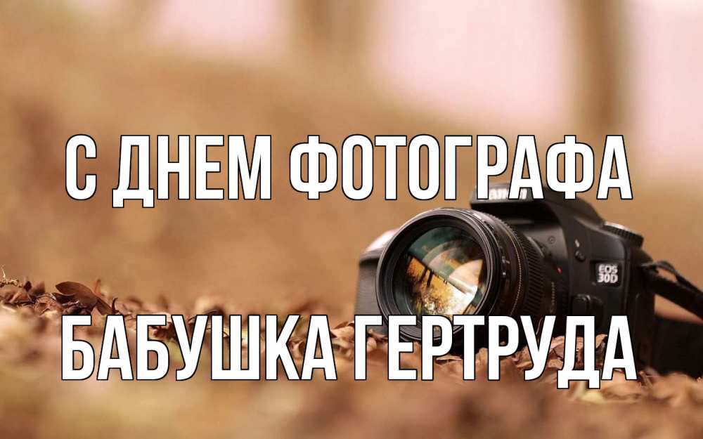 Открытка на каждый день с именем, Бабушка-Гертруда С днем фотографа с днем фотографа Прикольная открытка с пожеланием онлайн скачать бесплатно 