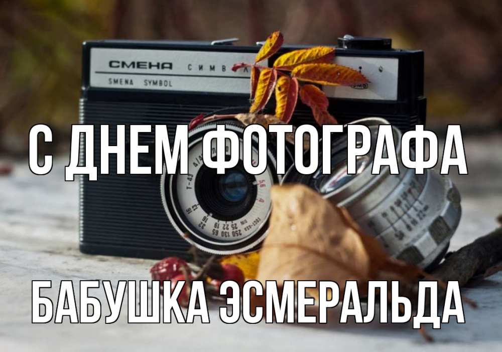 Открытка на каждый день с именем, Бабушка-Эсмеральда С днем фотографа с днем фотографа Прикольная открытка с пожеланием онлайн скачать бесплатно 