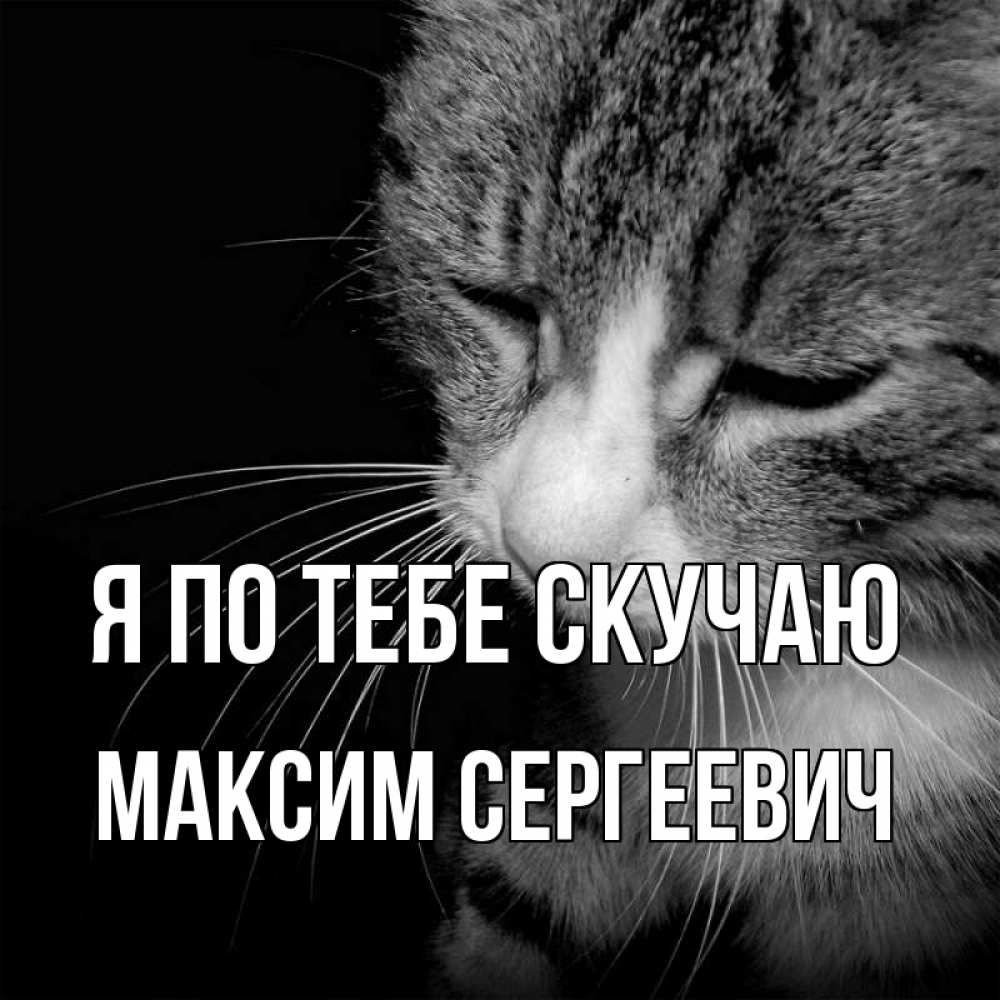 Открытка на каждый день с именем, Максим-Сергеевич Я по тебе скучаю мне скучно Прикольная открытка с пожеланием онлайн скачать бесплатно 