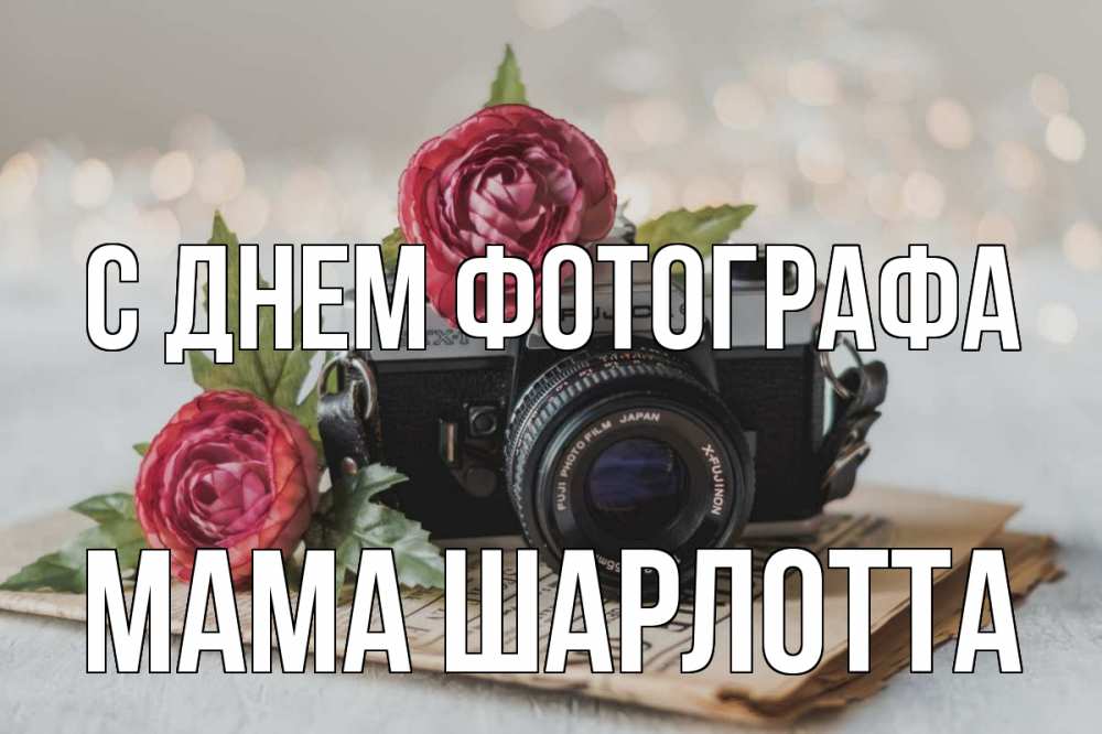 Открытка на каждый день с именем, Мама-Шарлотта С днем фотографа с днем фотографа Прикольная открытка с пожеланием онлайн скачать бесплатно 