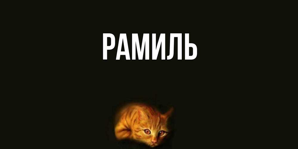 Открытка на каждый день с именем, Рамиль Главная кот Прикольная открытка с пожеланием онлайн скачать бесплатно 
