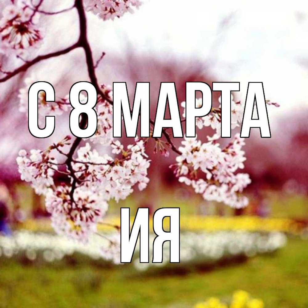 Открытка на каждый день с именем, Ия С 8 МАРТА яблоня Прикольная открытка с пожеланием онлайн скачать бесплатно 