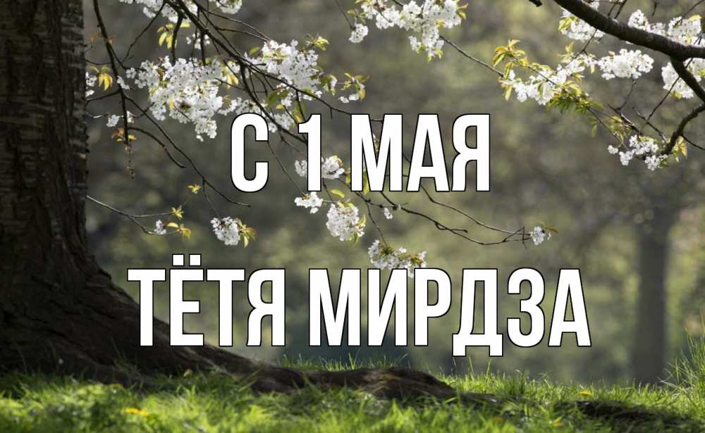 Открытка на каждый день с именем, Тётя-Мирдза С 1 мая С 1 мая Прикольная открытка с пожеланием онлайн скачать бесплатно 