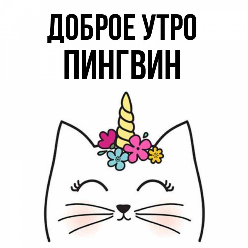 Открытка на каждый день с именем, пингвин Доброе утро утречко Прикольная открытка с пожеланием онлайн скачать бесплатно 