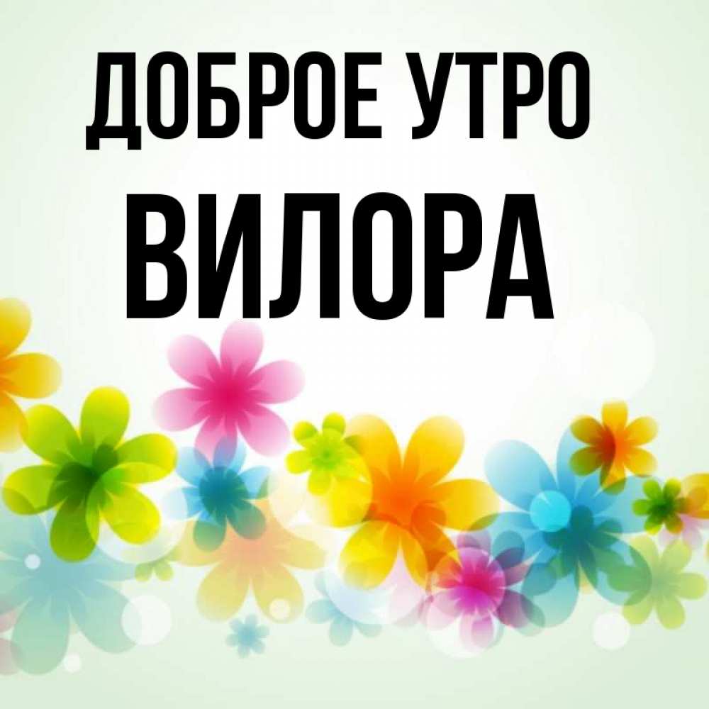 Открытка на каждый день с именем, Вилора Доброе утро позитивные цветочки Прикольная открытка с пожеланием онлайн скачать бесплатно 