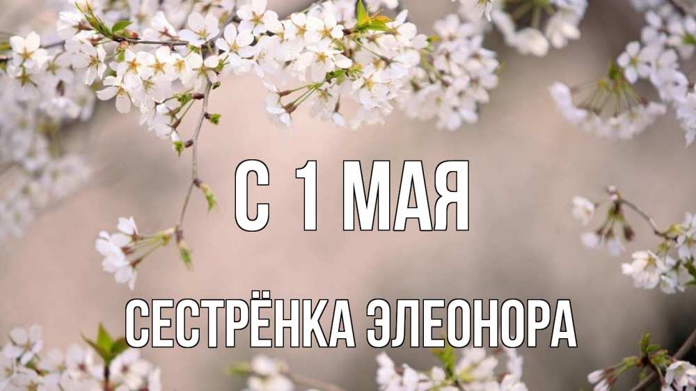 Открытка на каждый день с именем, Сестрёнка-Элеонора С 1 мая С 1 мая Прикольная открытка с пожеланием онлайн скачать бесплатно 