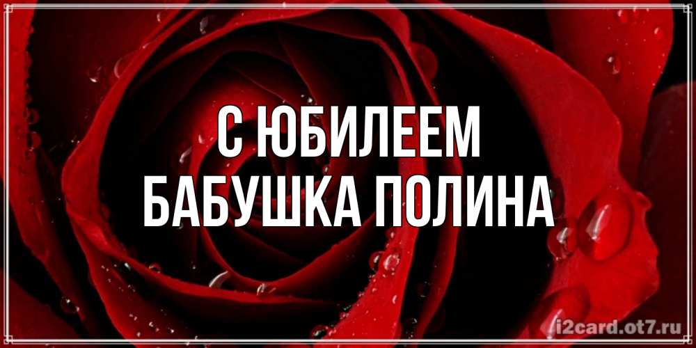 Открытка на каждый день с именем, Бабушка-Полина С юбилеем крупная бордовая роза Прикольная открытка с пожеланием онлайн скачать бесплатно 