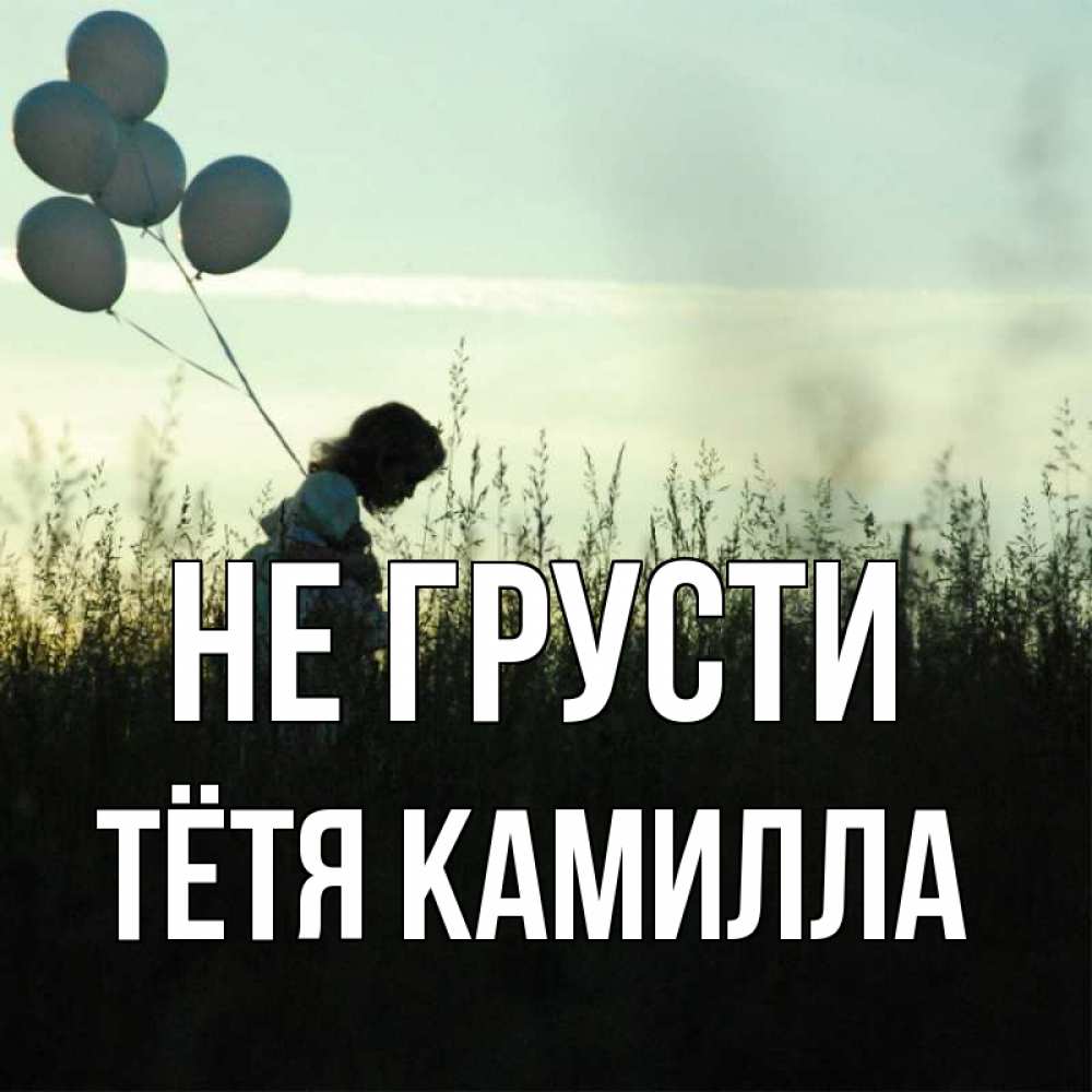 Открытка на каждый день с именем, Тётя-Камилла Не грусти ребенок Прикольная открытка с пожеланием онлайн скачать бесплатно 