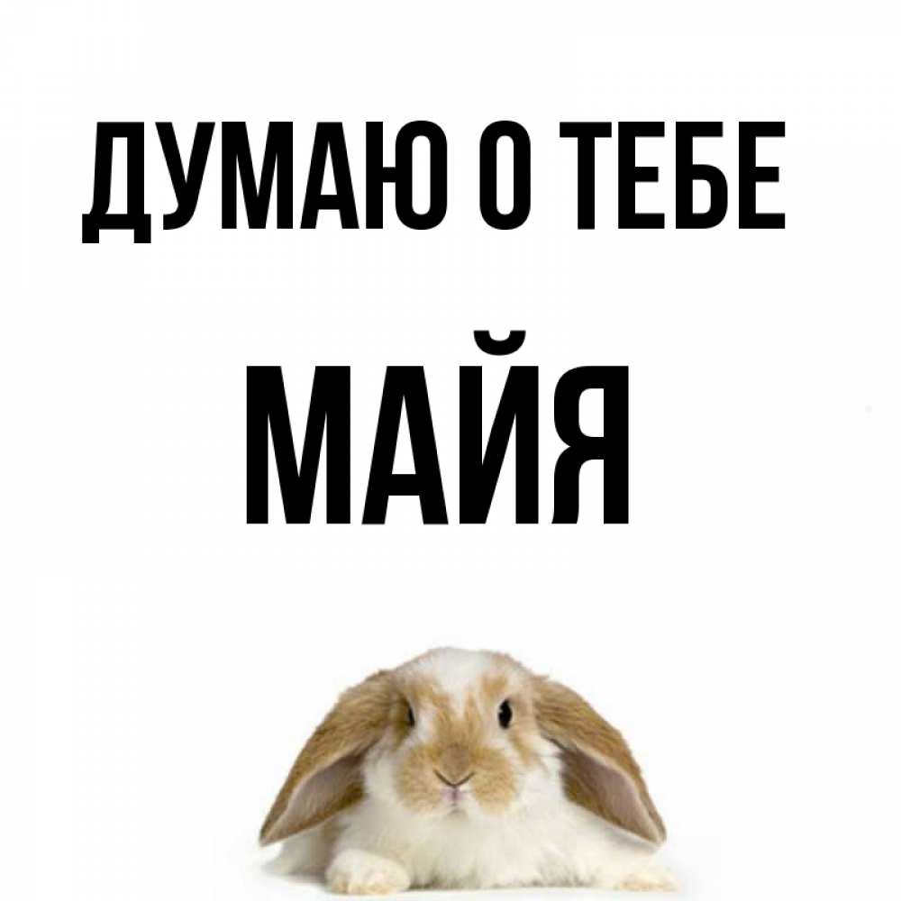Открытка на каждый день с именем, Майя Думаю о тебе подписать своими руками онлайн Прикольная открытка с пожеланием онлайн скачать бесплатно 