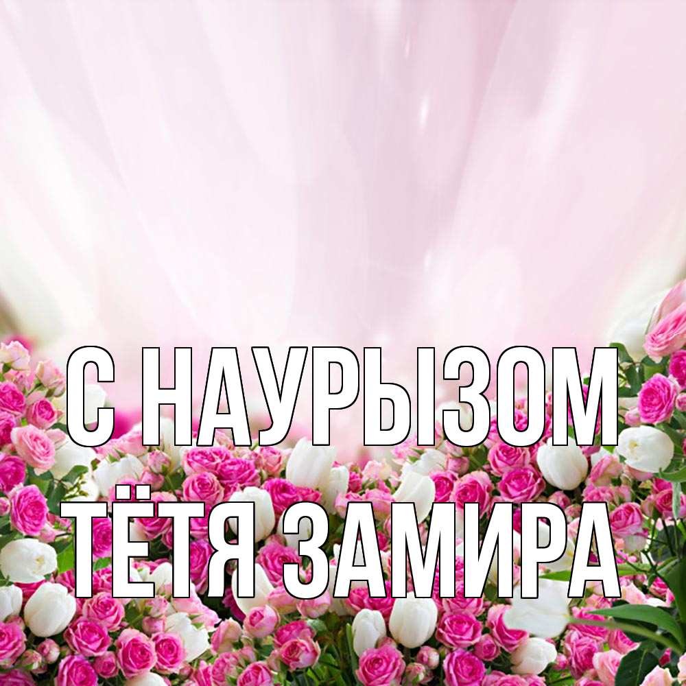 Открытка на каждый день с именем, Тётя-Замира С наурызом под снегом Прикольная открытка с пожеланием онлайн скачать бесплатно 