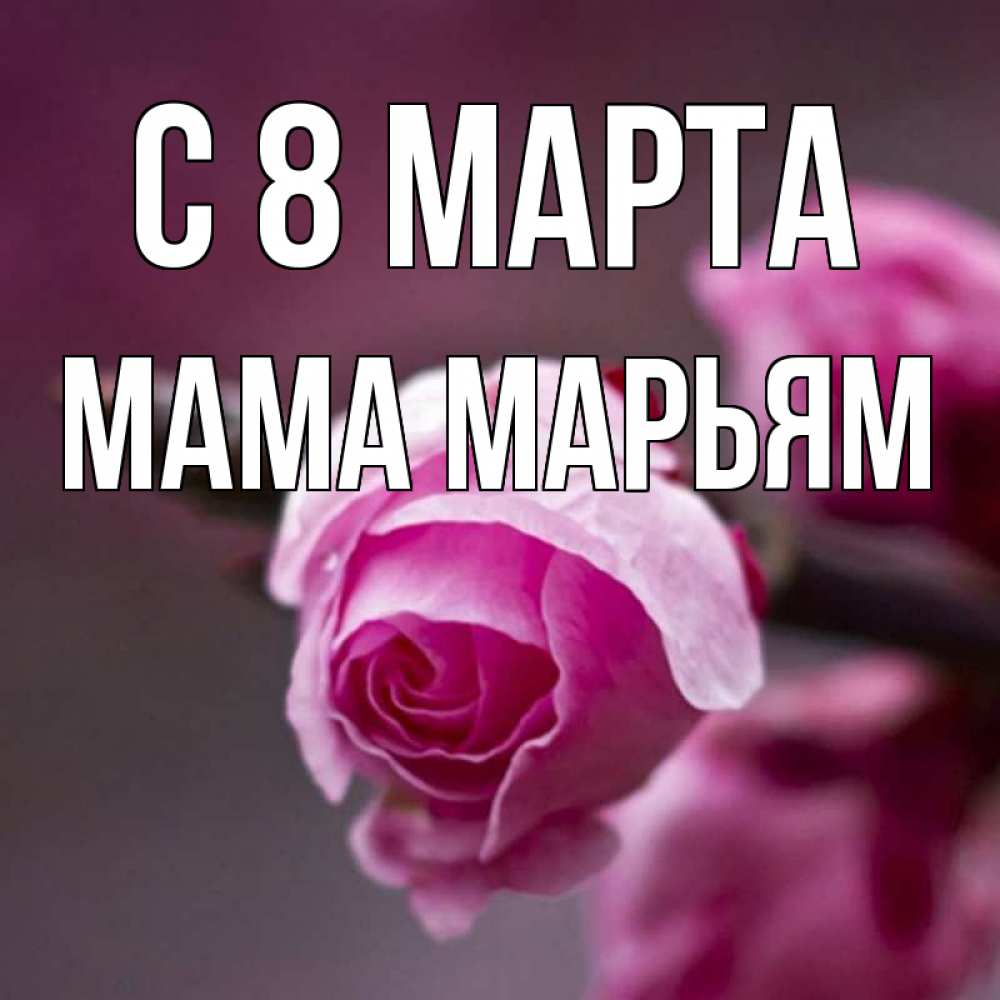 Открытка на каждый день с именем, Мама-Марьям С 8 марта весна Прикольная открытка с пожеланием онлайн скачать бесплатно 