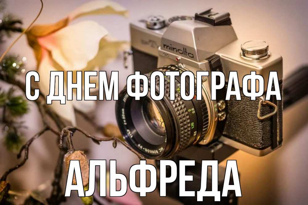 Открытка на каждый день с именем, Альфреда С днем фотографа с днем фотографа 1 Прикольная открытка с пожеланием онлайн скачать бесплатно 
