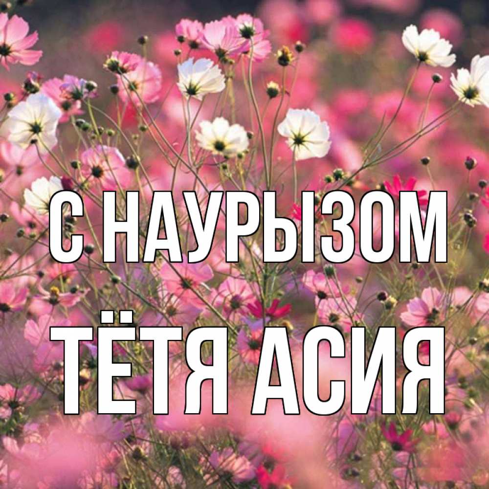 Открытка на каждый день с именем, Тётя-Асия С наурызом красиво 1 Прикольная открытка с пожеланием онлайн скачать бесплатно 