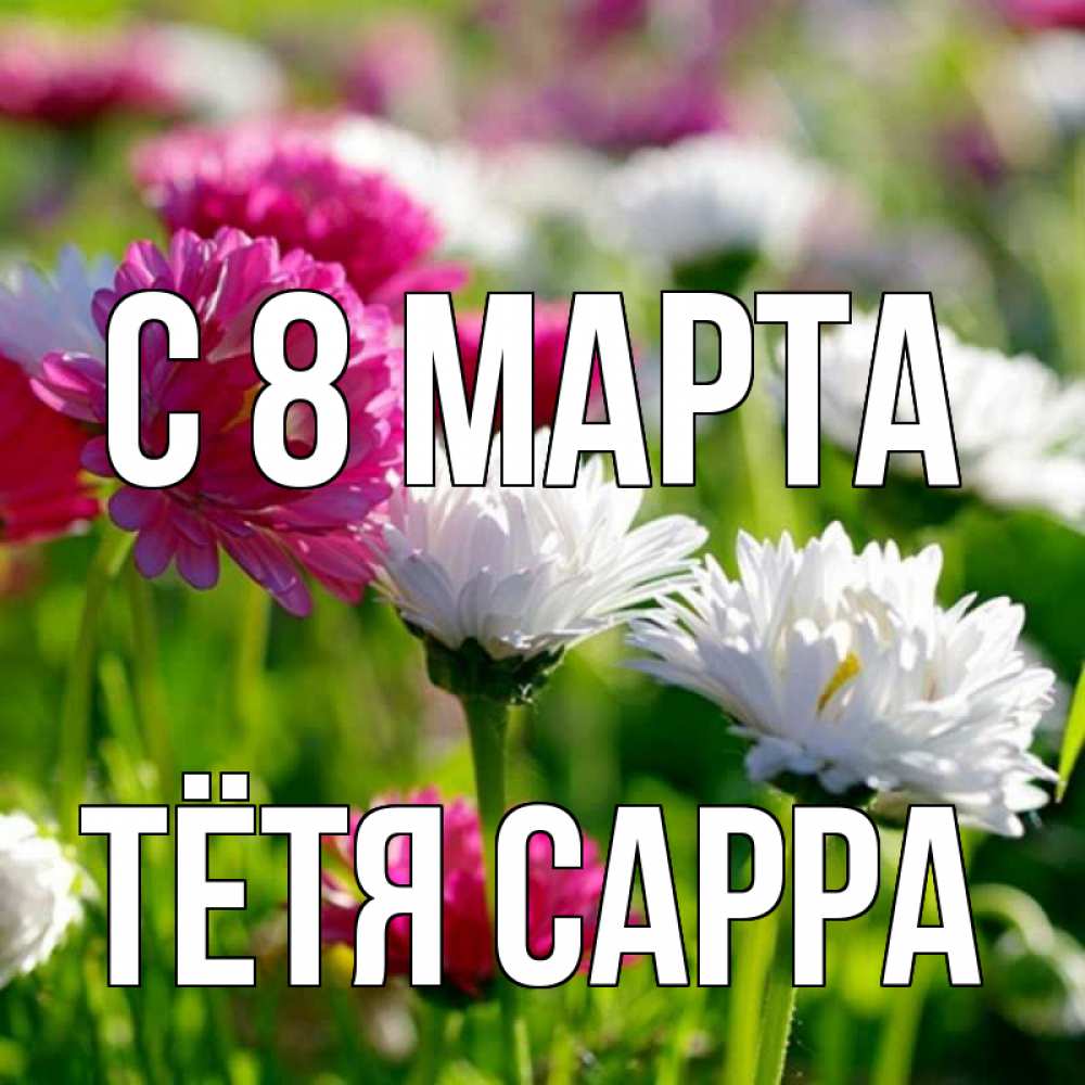 Открытка на каждый день с именем, Тётя-Сарра С 8 марта международный женский день 1 Прикольная открытка с пожеланием онлайн скачать бесплатно 