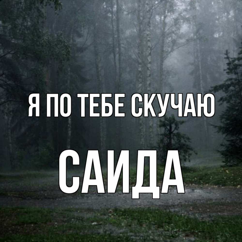 Открытка на каждый день с именем, Саида Я по тебе скучаю одна и плохо мне Прикольная открытка с пожеланием онлайн скачать бесплатно 