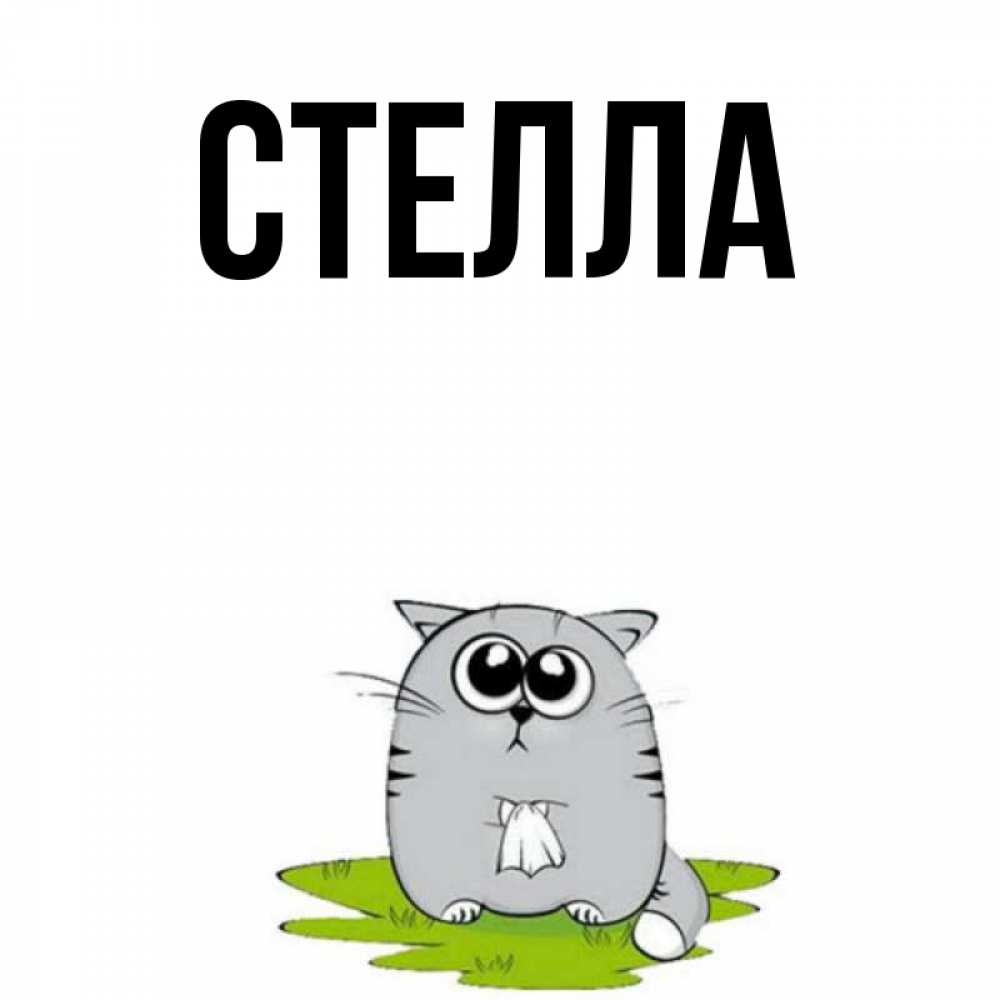 Открытка на каждый день с именем, Стелла Главная грустный котяра Прикольная открытка с пожеланием онлайн скачать бесплатно 