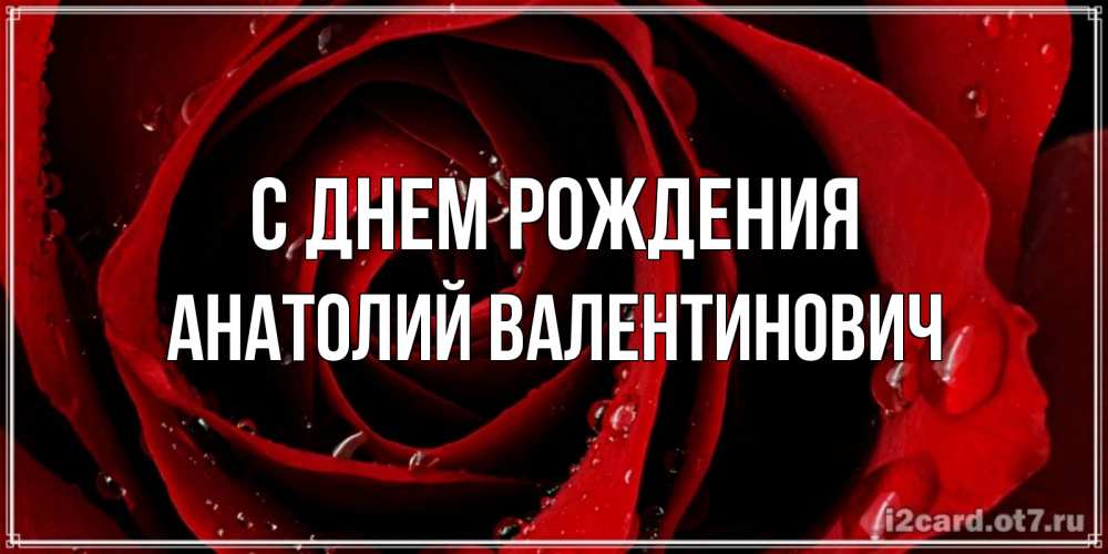 Картинка С днем рождения, Анатолий Валентинович