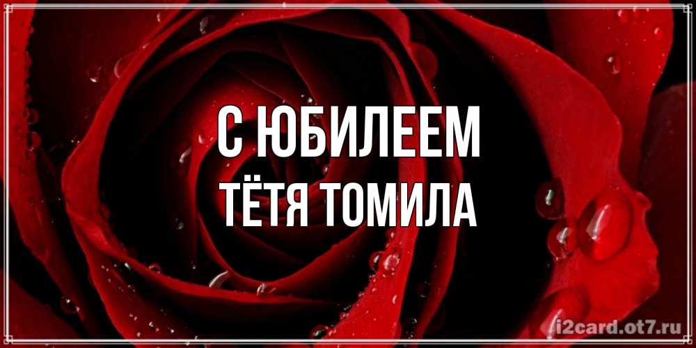 Открытка на каждый день с именем, Тётя-Томила С юбилеем крупная бордовая роза Прикольная открытка с пожеланием онлайн скачать бесплатно 
