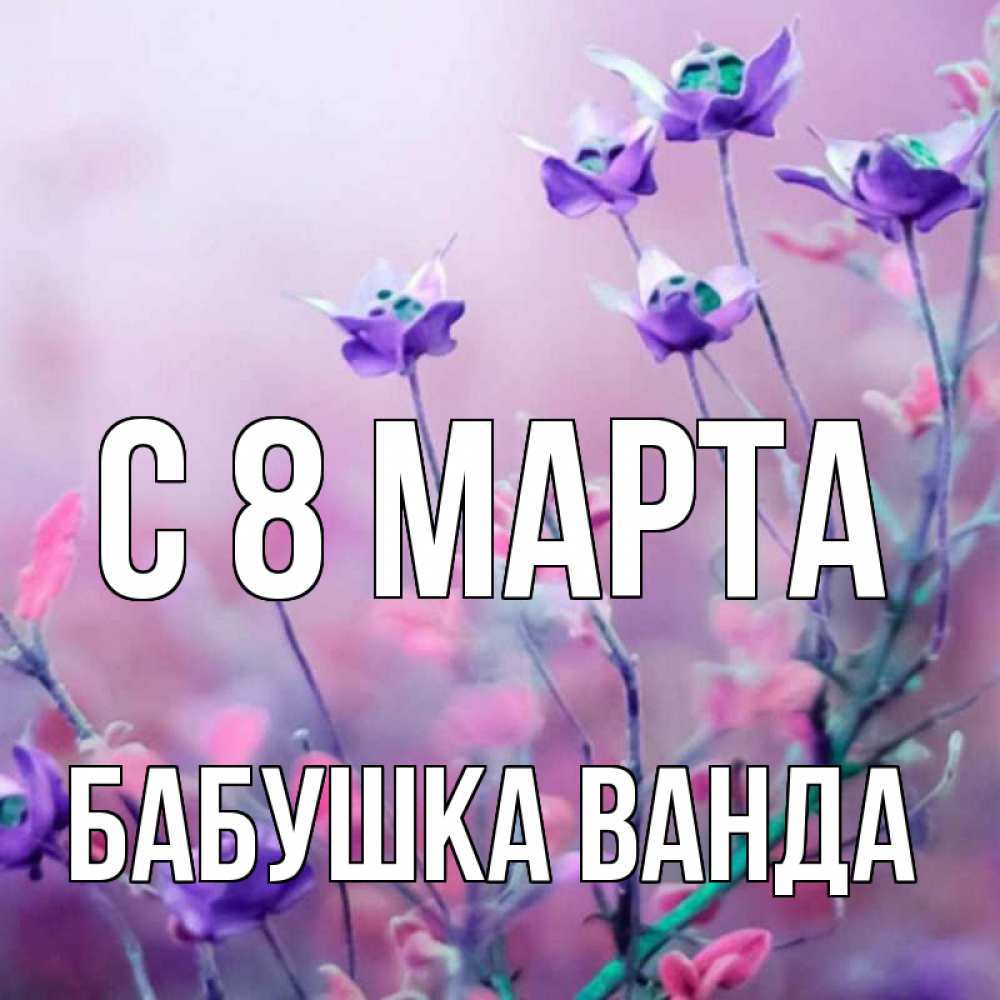 Открытка на каждый день с именем, Бабушка-Ванда С 8 МАРТА международный женский день 2 Прикольная открытка с пожеланием онлайн скачать бесплатно 