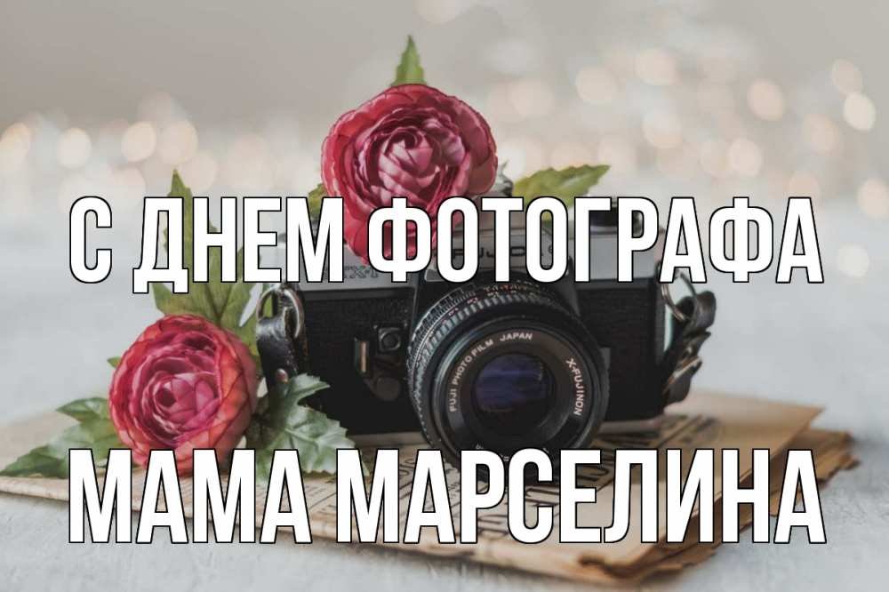 Открытка на каждый день с именем, Мама-Марселина С днем фотографа с днем фотографа Прикольная открытка с пожеланием онлайн скачать бесплатно 