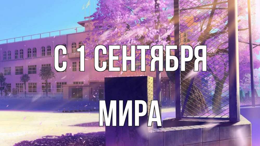 Открытка на каждый день с именем, Мира С 1 сентября 1 сентября Прикольная открытка с пожеланием онлайн скачать бесплатно 