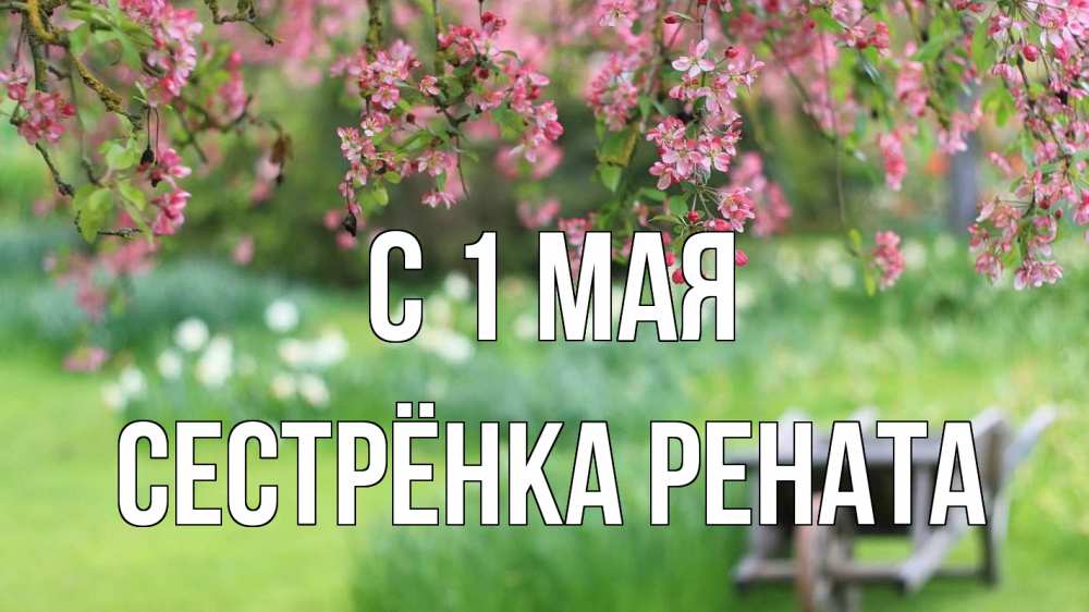 Открытка на каждый день с именем, Сестрёнка-Рената С 1 мая С 1 мая Прикольная открытка с пожеланием онлайн скачать бесплатно 