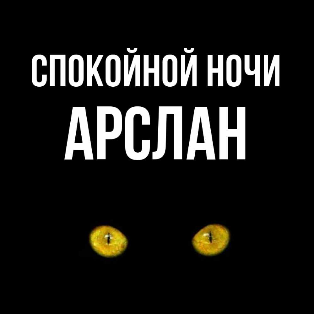 Открытка на каждый день с именем, Арслан Спокойной ночи сладких снов бесстрашный мой дружочек Прикольная открытка с пожеланием онлайн скачать бесплатно 
